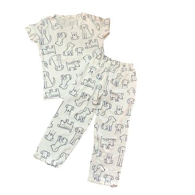 White Black Top &amp; Bottom Set (2-5 Years)