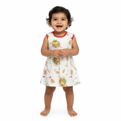 Red White Frock (3 Months- 4 Years )