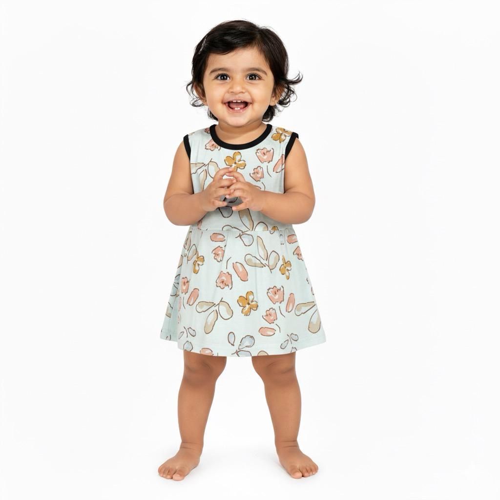 Flora Leaves Frock (3 Months- 4 Years )