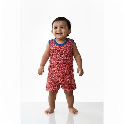 Red Black Short Set (3 Months-3 Years)