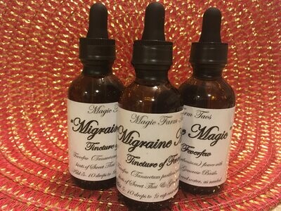 Migraine Magic - Feverfew Tincture Organic - 2oz glass bottle w/ dropper