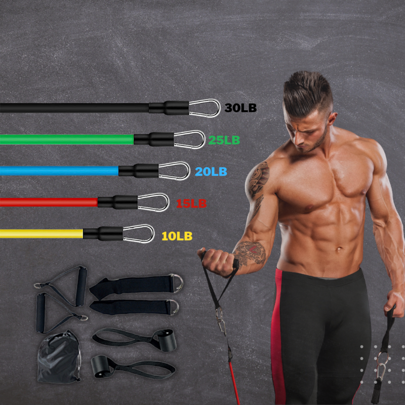 11pc TPE Resistance Bands