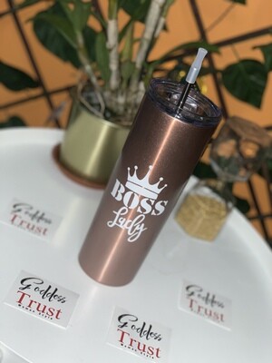 2x1 Boss lady Stain Steel &amp; Acrylic Tumblers