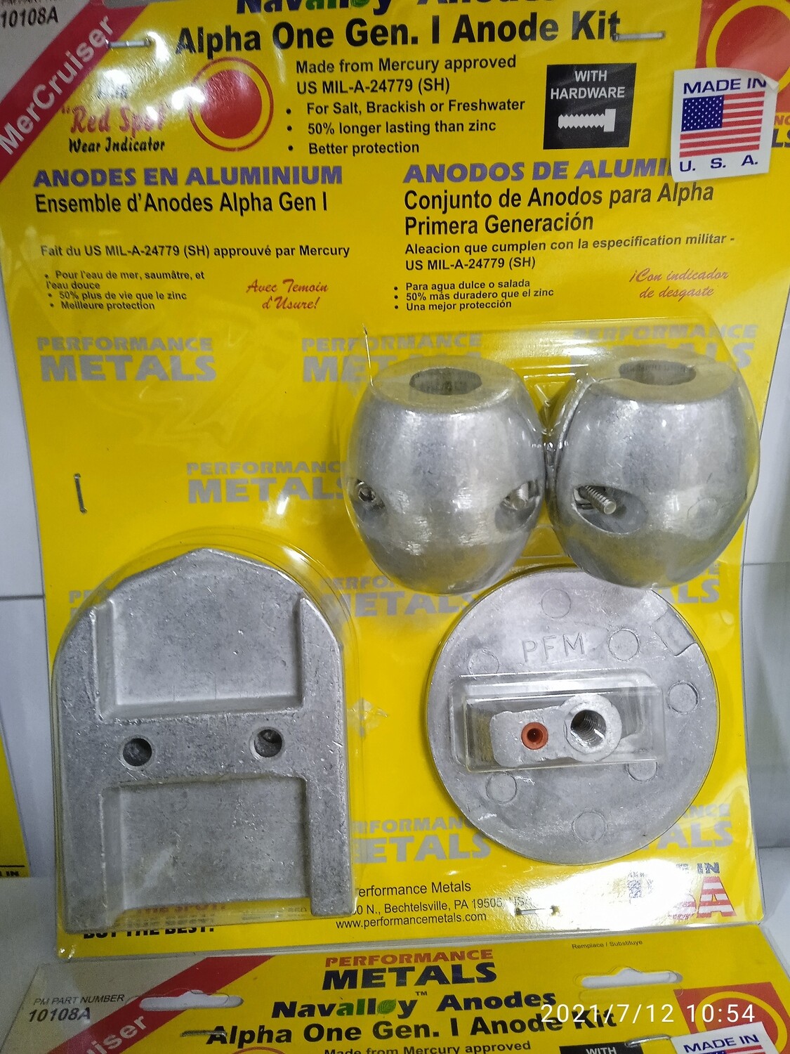 ANODOS MERCRUISER ALPHA ONE GEN I KIT
