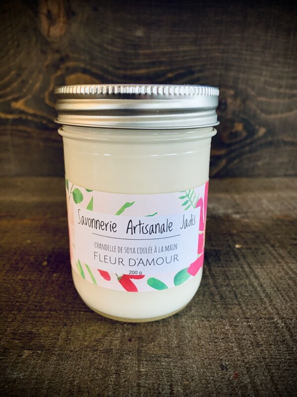 Chandelle de soya Fleur d’Amour