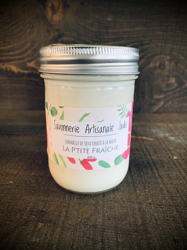 Chandelle de soya La P’tite Fraîche