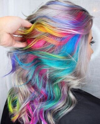 rainbow hair dye