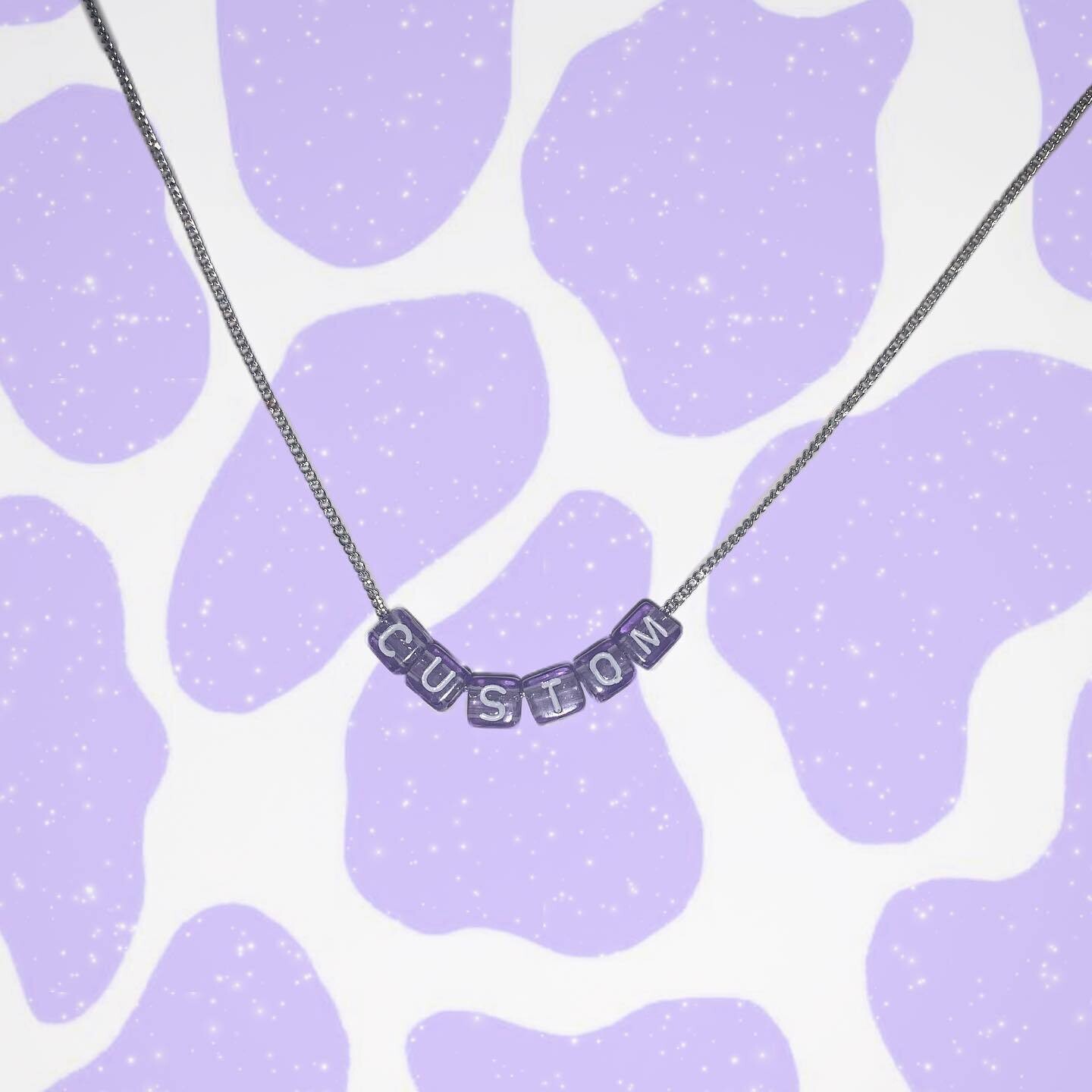 Purple bead necklace