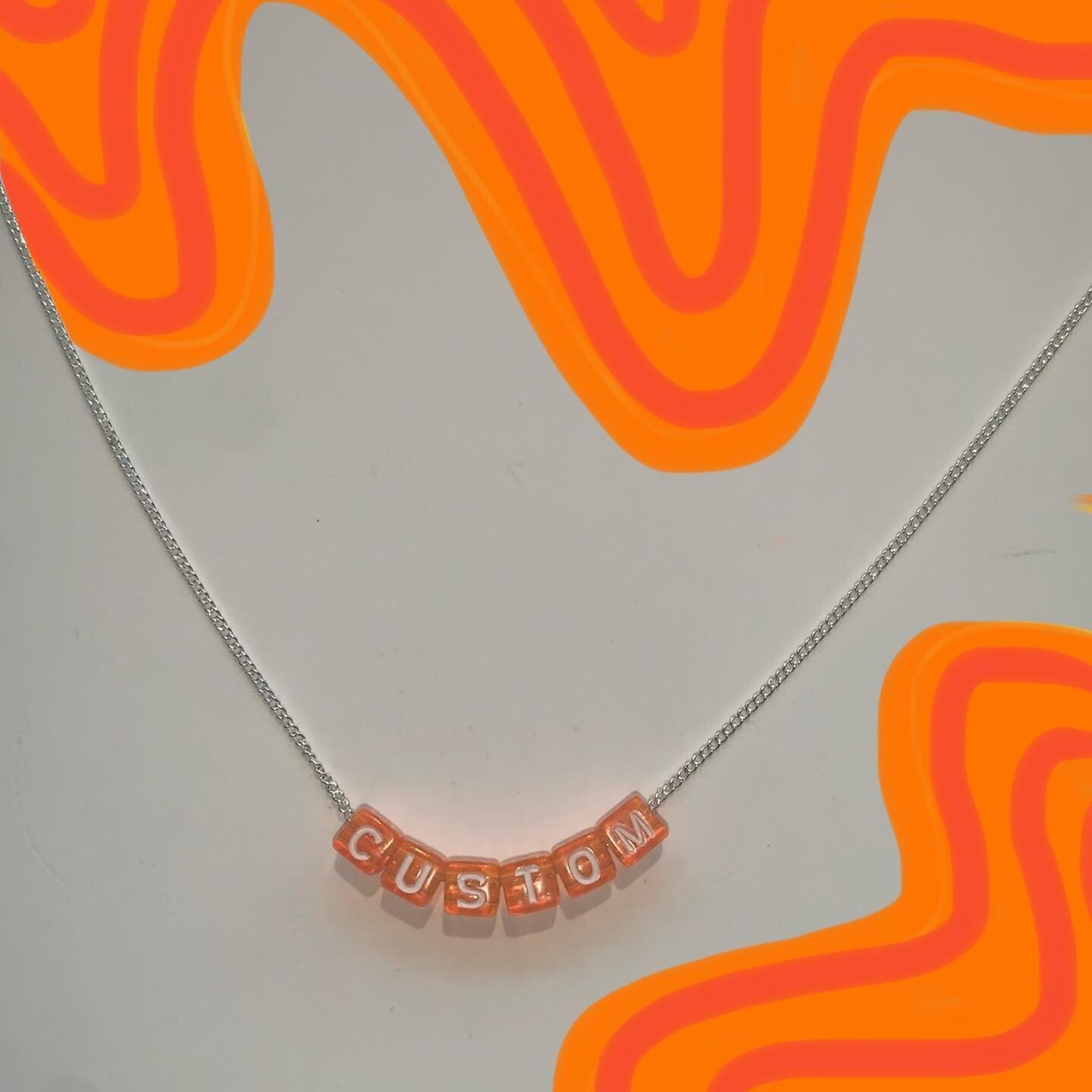 Orange bead necklace