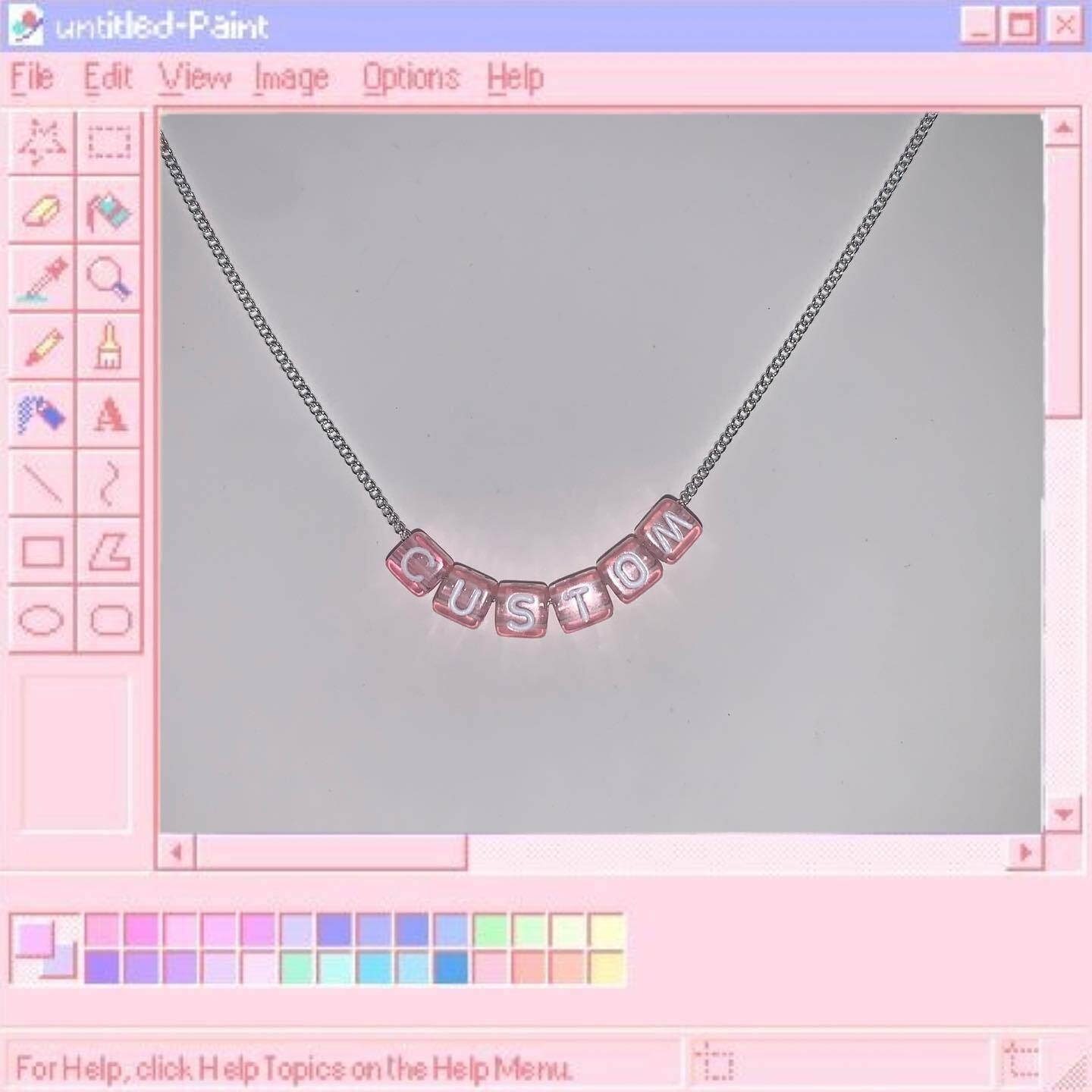 Pink bead necklace