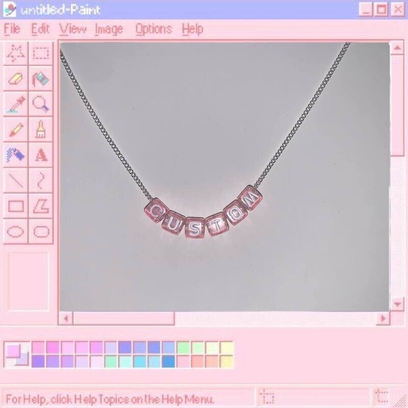 Pink bead necklace