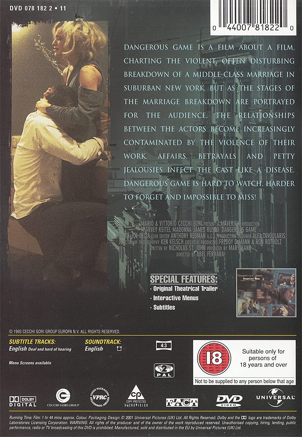 Dangerous Game [DVD] [1984]