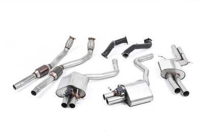 RS6 C7 Volledig Uitlaatsysteem Non-Resonated (Cat-back + Downpipes)