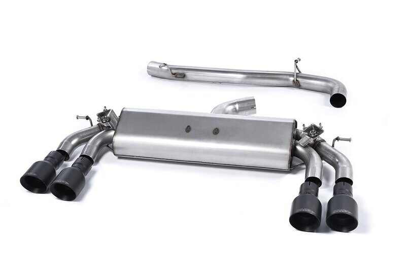 Golf MK7 R Cat-Back (Non-Resonated) - Black Round Tips