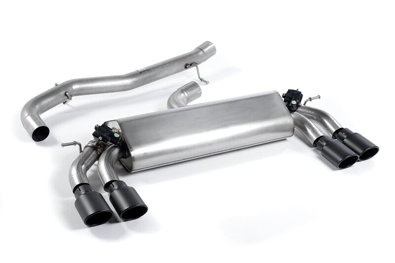 Golf MK7 R Cat-Back (Non-Resonated) - Black Oval Tips