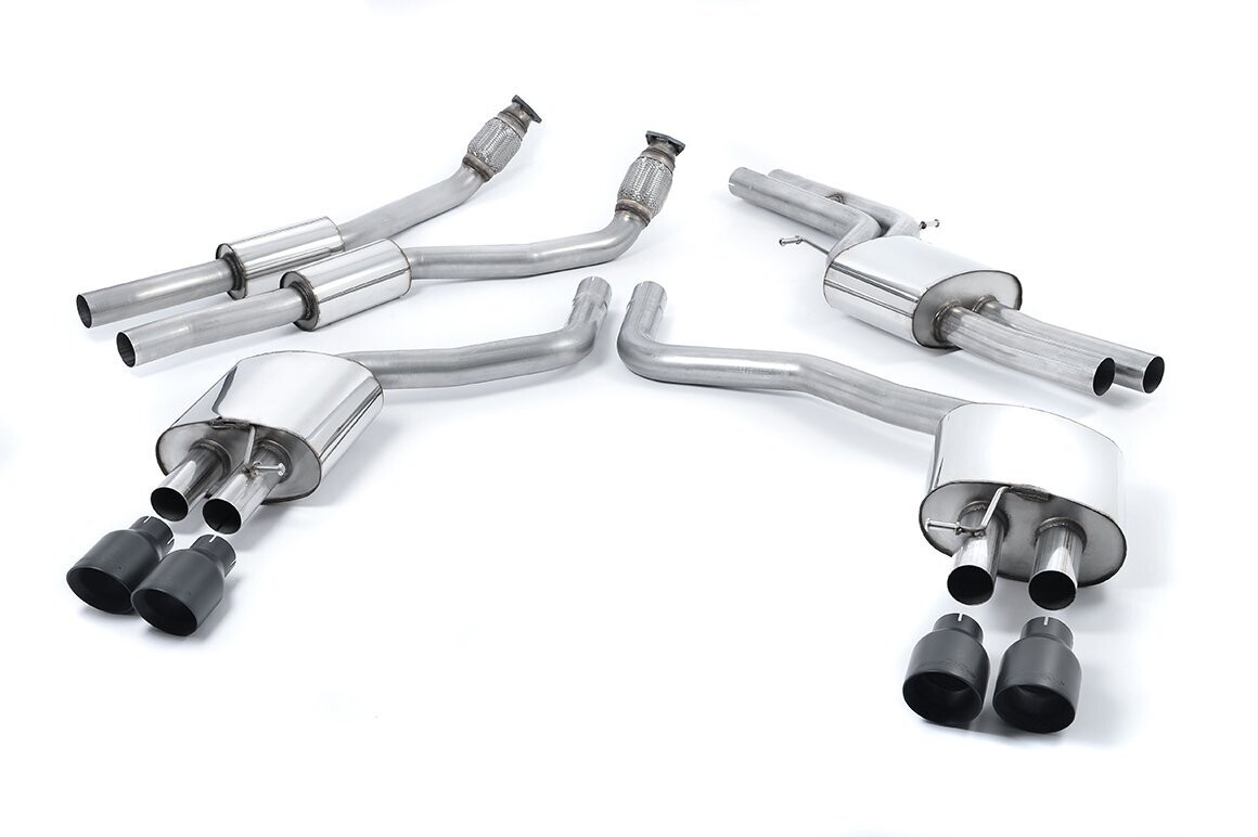 Audi S6 C7 Cat-Back Black Tips (Resonated)