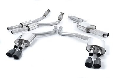Audi S7 Sportback 4.0 Cat-Back Black Tips (Non-Resonated)