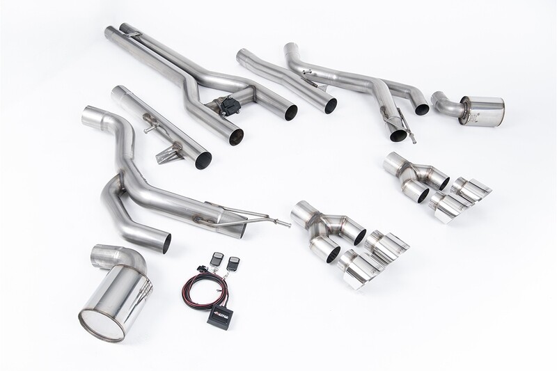 Dodge Challenger SRT Hellcat Front Pipe-backActive 'H" System with Polished GT-100 Tips