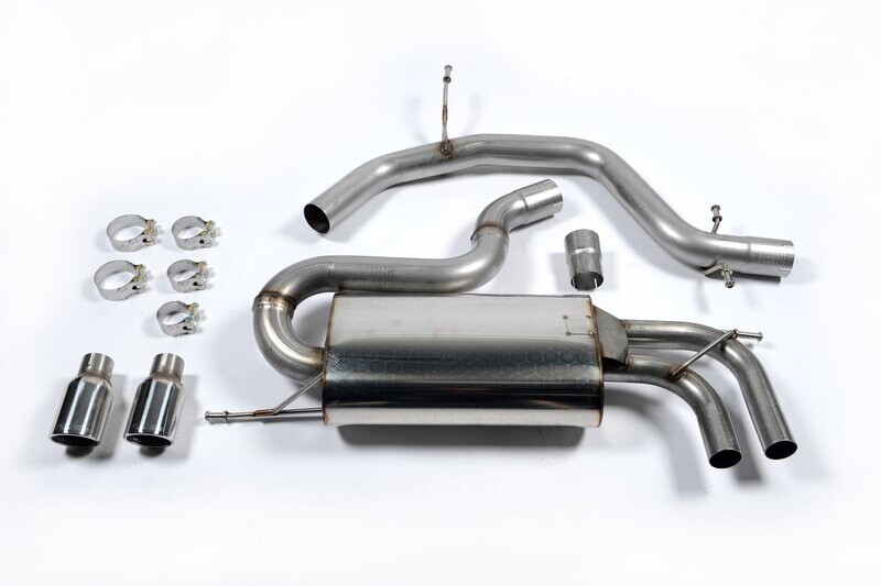 Golf 5 GTI 2.0 TFSI Cat-back Twin outlet. (louder) (Non-resonated)