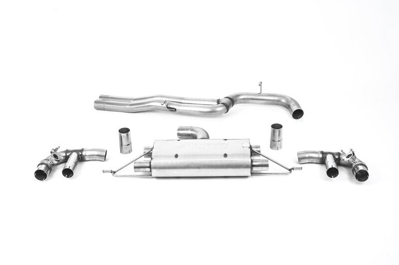 Audi RS3 8V Sedan – Milltek 80mm Non-Resonated Cat-Back Cerakote Black