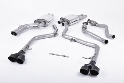 Audi S4 B8.5 – Milltek Cat-Back Race met Quad Ceramic Black Tips Audi S4 B8.5 – Milltek Cat-Back Race met Quad Ceramic Black Tips