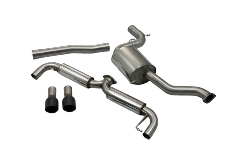 Golf 6 GTI Cat-back 3-inch Race System with Black Trims (Non-Resonated)