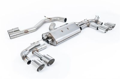 Audi S3 8Y Sportback – Milltek 80mm Non-Resonated OPF-Back met Polished 4.5 Audi S3 8Y Sportback – Milltek 80mm Non-Resonated OPF-Back met Polished 4.5" Tips