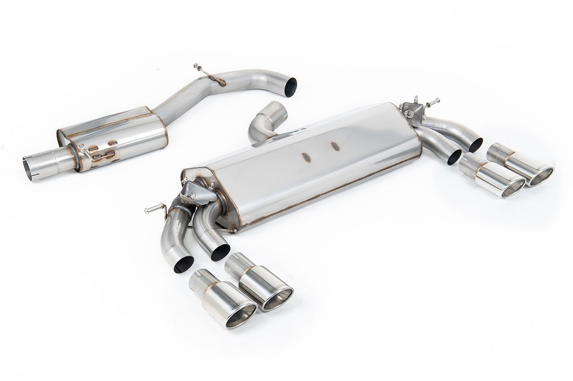 Audi S3 8V.2 Sportback – Milltek 76,2mm Resonated GPF-Back met Polished Tips