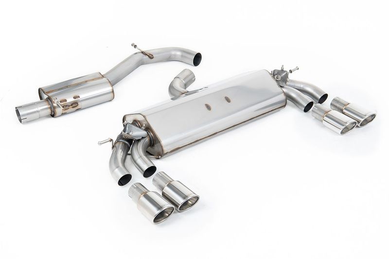 Audi S3 8V.2 Sportback – Milltek 76,2mm Resonated GPF-Back met Polished Tips