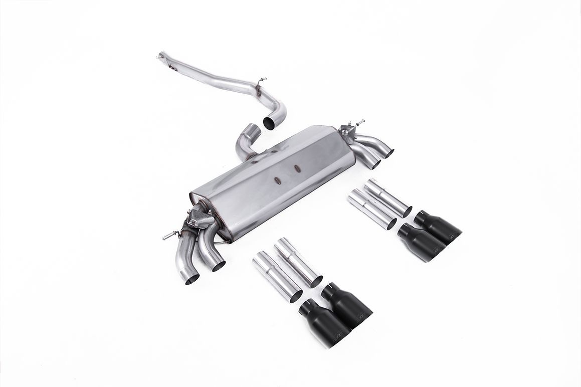 Audi S3 8V.2 Sedan/Cabrio – Milltek 76,2mm Resonated GPF-Back met Cerakote Black Tips Audi S3 8V.2 Sedan/Cabrio – Milltek 76,2mm Resonated GPF-Back met Cerakote Black Tips