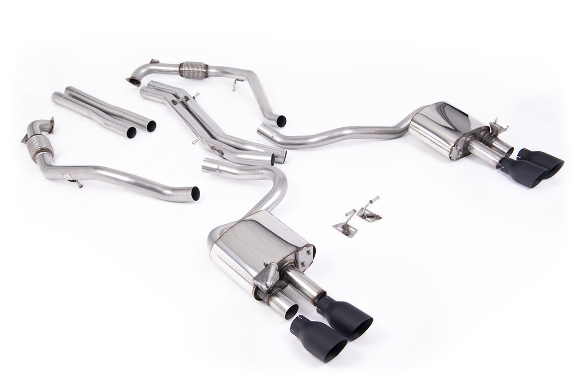 Audi S5 B9 Sportback – Milltek Non-Resonated Cat-Back met Cerakote Black Tips Audi S5 B9 Sportback – Milltek Non-Resonated Cat-Back met Cerakote Black Tips