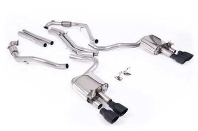 Audi S5 B9 Sportback – Milltek Non-Resonated Cat-Back met Cerakote Black Tips Audi S5 B9 Sportback – Milltek Non-Resonated Cat-Back met Cerakote Black Tips