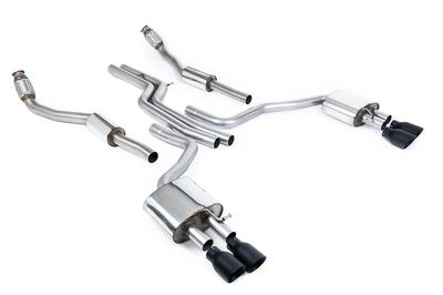 Audi S6 C7 – Milltek 70mm Non-Resonated Cat-Back met Cerakote Black Tips Audi S6 C7 – Milltek 70mm Non-Resonated Cat-Back met Cerakote Black Tips