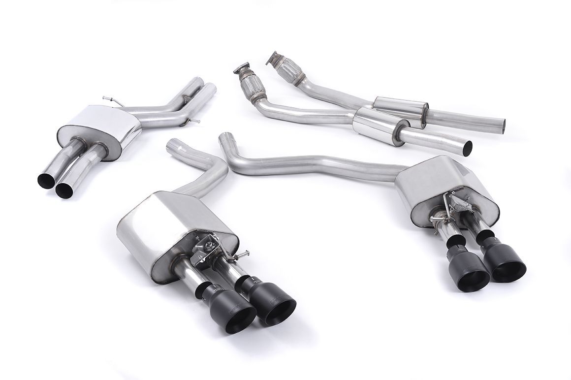 Audi S7 C7 Sportback – Milltek 70mm Non-Resonated ValveSonic Cat-Back met Cerakote Black Tips