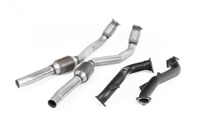 Audi S6 C7 – Milltek 76,2mm Large-Bore Downpipes met 100 CPSI Sportkatalysatoren Audi S6 C7 – Milltek 76,2mm Large-Bore Downpipes met 100 CPSI Sportkatalysatoren