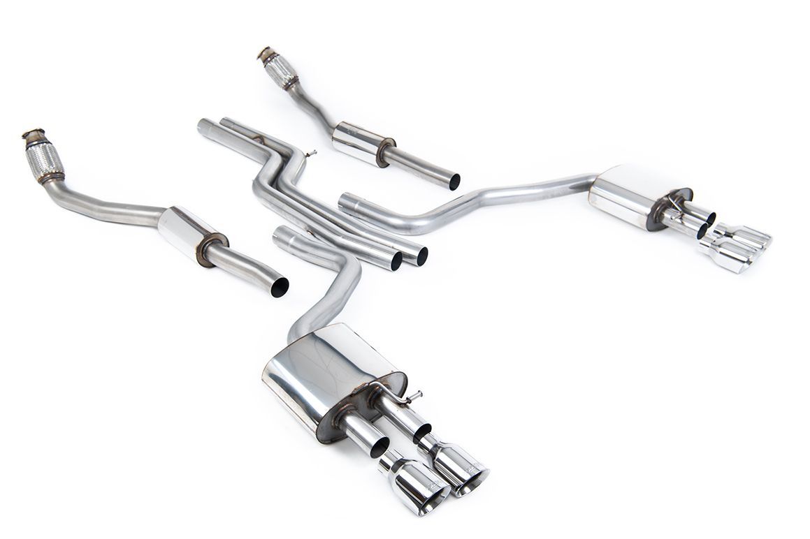 Audi S7 C7 Sportback – Milltek 70mm Non-Resonated Cat-Back met Polished Tips