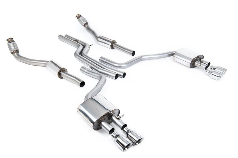 Audi S7 C7 Sportback – Milltek 70mm Non-Resonated Cat-Back met Polished Tips