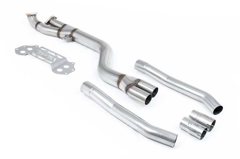 BMW M4 G82 – Milltek GPF/OPF Bypass 102mm Non-Resonated naar OE Axle-Back