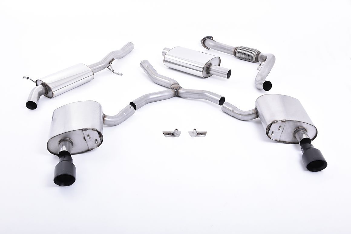 Audi A4 B9 2.0 TFSI Quattro – Milltek Resonated Cat-Back met Cerakote Black Tips Audi A4 B9 2.0 TFSI Quattro – Milltek Resonated Cat-Back met Cerakote Black Tips