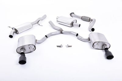 Audi A4 B9 2.0 TFSI Quattro – Milltek Resonated Cat-Back met Cerakote Black Tips Audi A4 B9 2.0 TFSI Quattro – Milltek Resonated Cat-Back met Cerakote Black Tips