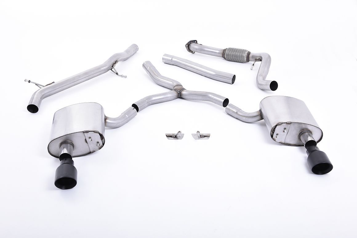 Audi A4 B9 2.0 TFSI Quattro – Milltek Non-Resonated Cat-Back met Cerakote Black Tips Audi A4 B9 2.0 TFSI Quattro – Milltek Non-Resonated Cat-Back met Cerakote Black Tips