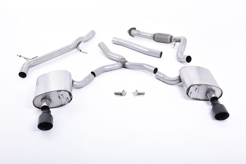 Audi A4 B9 2.0 TFSI Quattro – Milltek Non-Resonated Cat-Back met Cerakote Black Tips