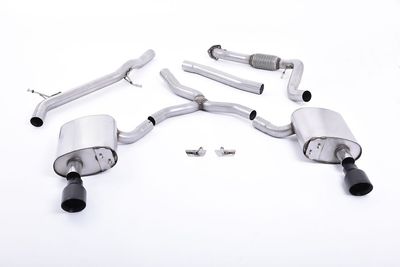 Audi A4 B9 2.0 TFSI Quattro – Milltek Non-Resonated Cat-Back met Cerakote Black Tips