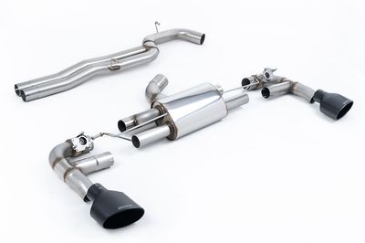 Audi RS3 Sportback 8V Facelift 400PS Non-OPF – Milltek 80mm Race Non-Resonated Cat-Back met Cerakote Black Trims Audi RS3 Sportback 8V Facelift 400PS Non-OPF – Milltek 80mm Race Non-Resonated Cat-Back met Cerakote Black Trims