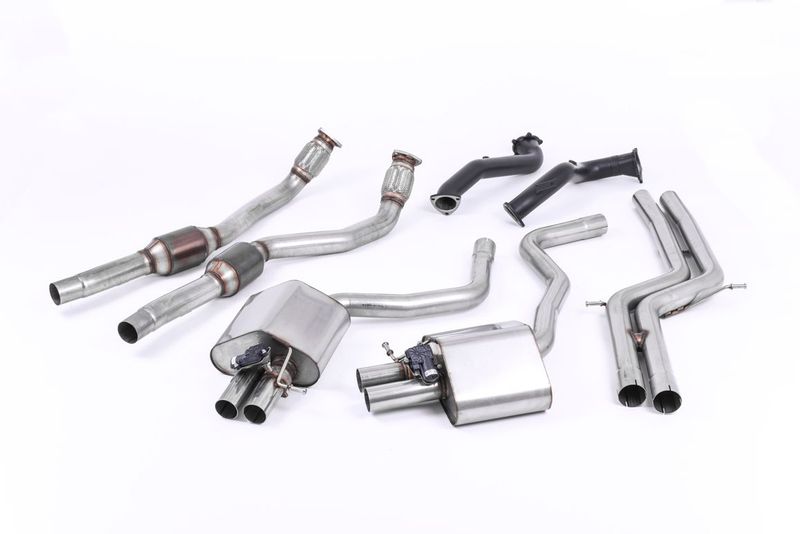 Audi RS6 C7 4.0 TFSI – Milltek Full System 76mm Downpipes 100-Cell Sportkatalysatoren