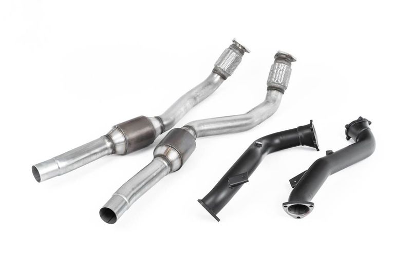 Audi RS6 C7 4.0 TFSI – Milltek 76mm Downpipes 100-Cell Sportkatalysatoren