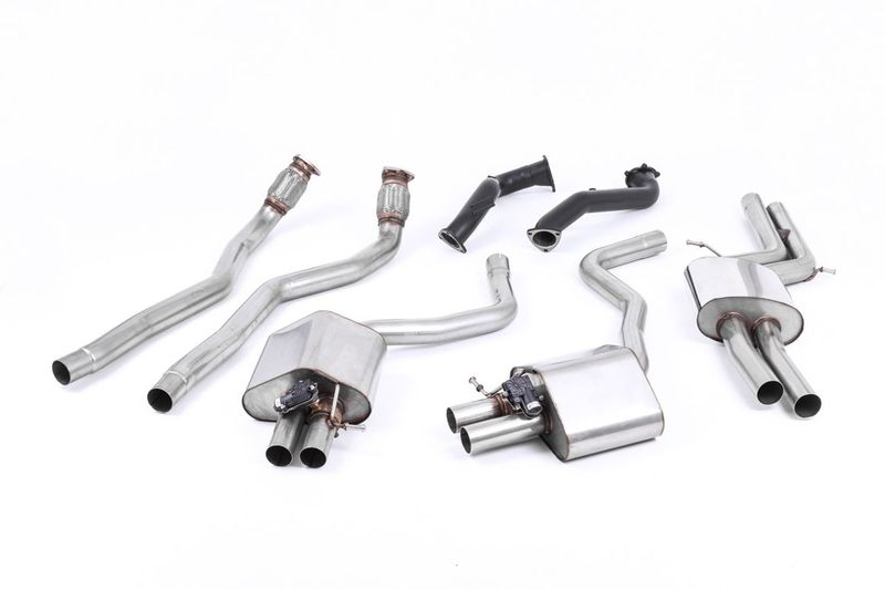 Audi RS6 C7 4.0 TFSI – Milltek Resonated Full System 76mm Downpipes Decat