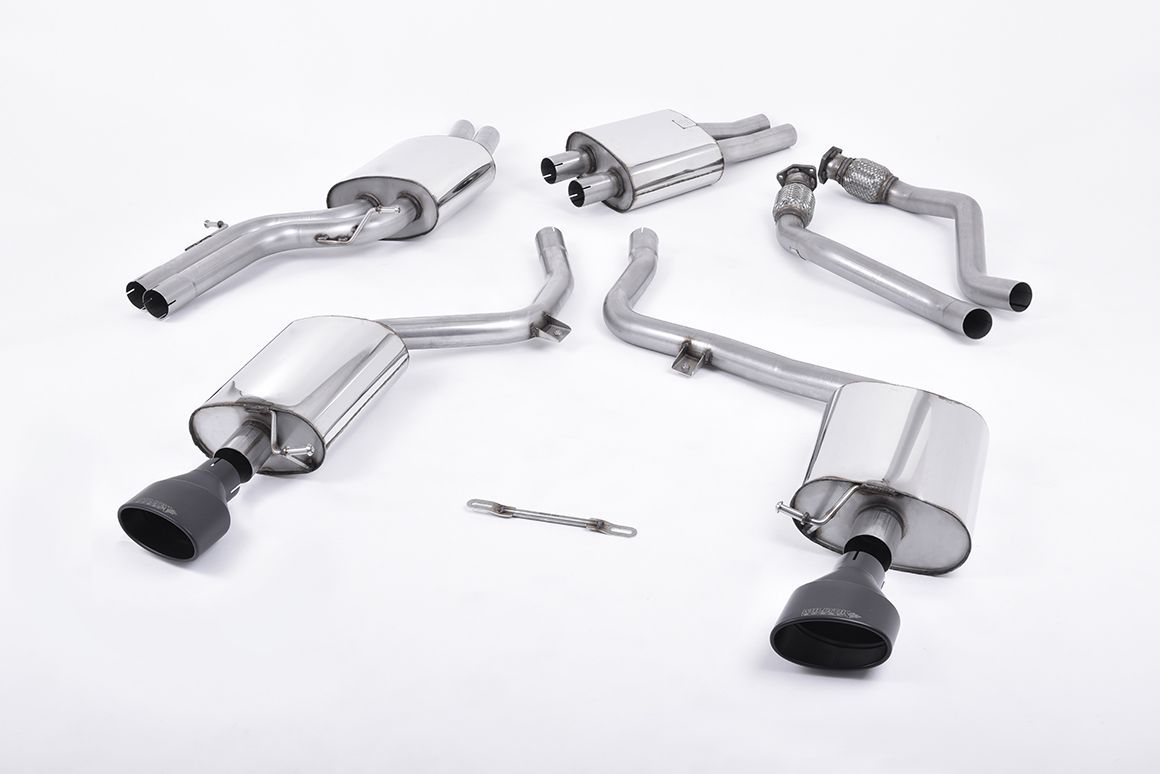 Audi S4 B8 3.0 TFSI – Milltek Cat-Back Cerakote Black Oval