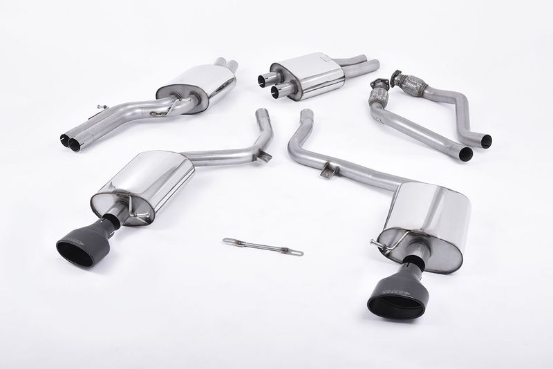 Audi S4 B8 3.0 TFSI – Milltek Cat-Back Cerakote Black Oval