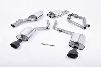 Audi S4 B8 3.0 TFSI – Milltek Cat-Back Cerakote Black Oval